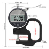 0.001mm Digital Electronic Thickness Gauge 12.7mm Digital Thickness Micron Meter